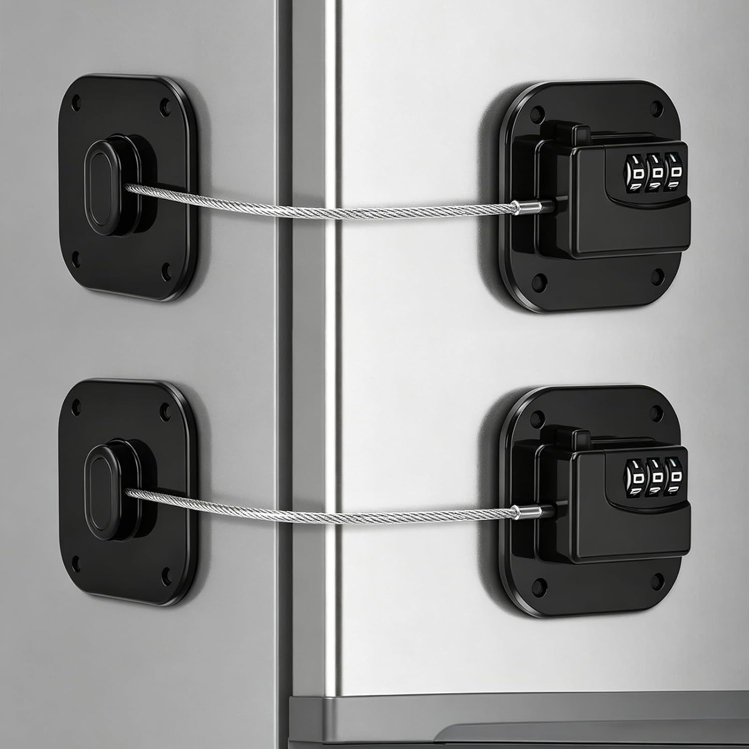 Refrigerator Lock for Kids, 2 Pack Fridge Lock with Combination