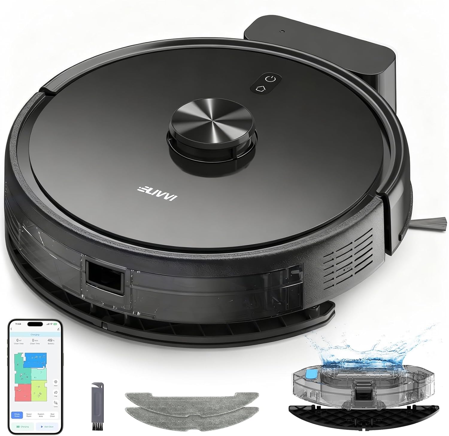 Livvi Robot Vacuum and Mop Combo with LiDAR Navigation Mapping, Tangle-Free
