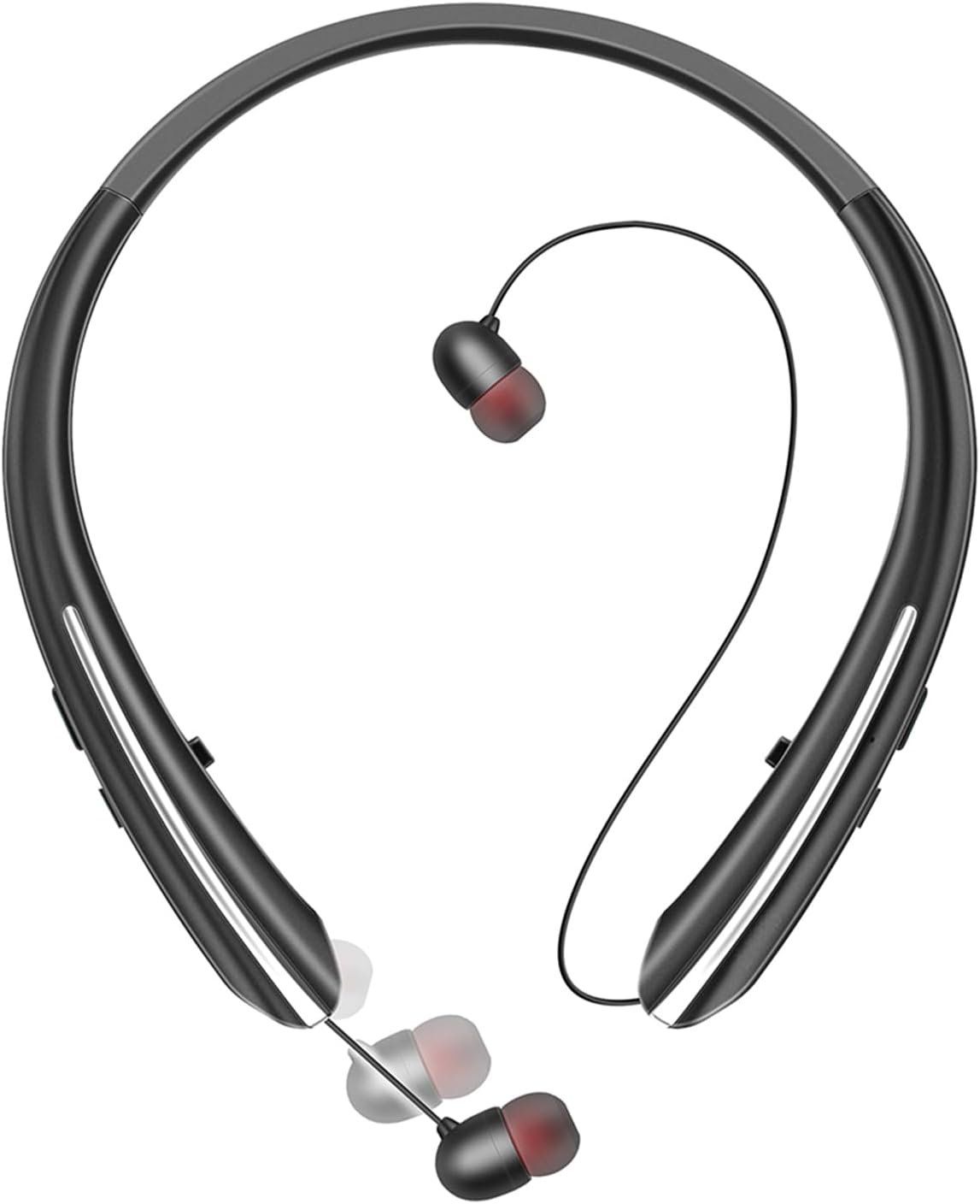 Neckband Bluetooth Headphones, Wireless Headphone with Retractable Earbud