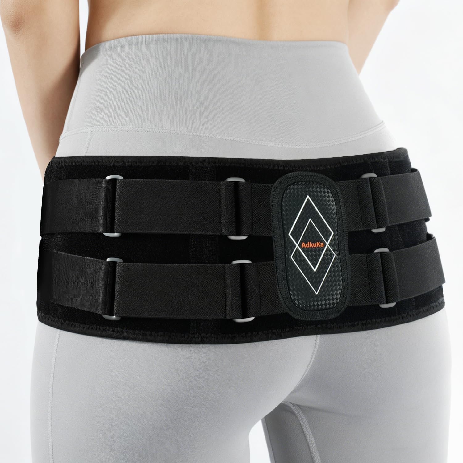 Sacroiliac SI Joint Hip Belt for Women Men 8X Compression (Max) M/L Black