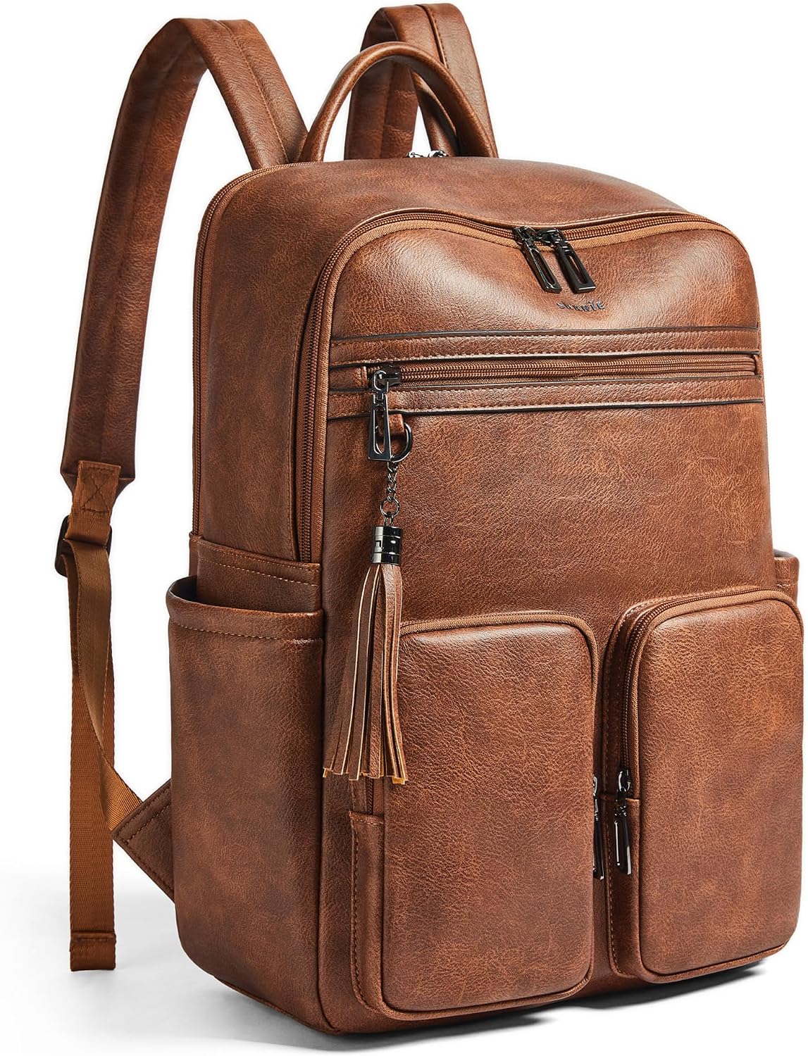 16 Inch Vegan Leather Laptop Backpack Purse for Women