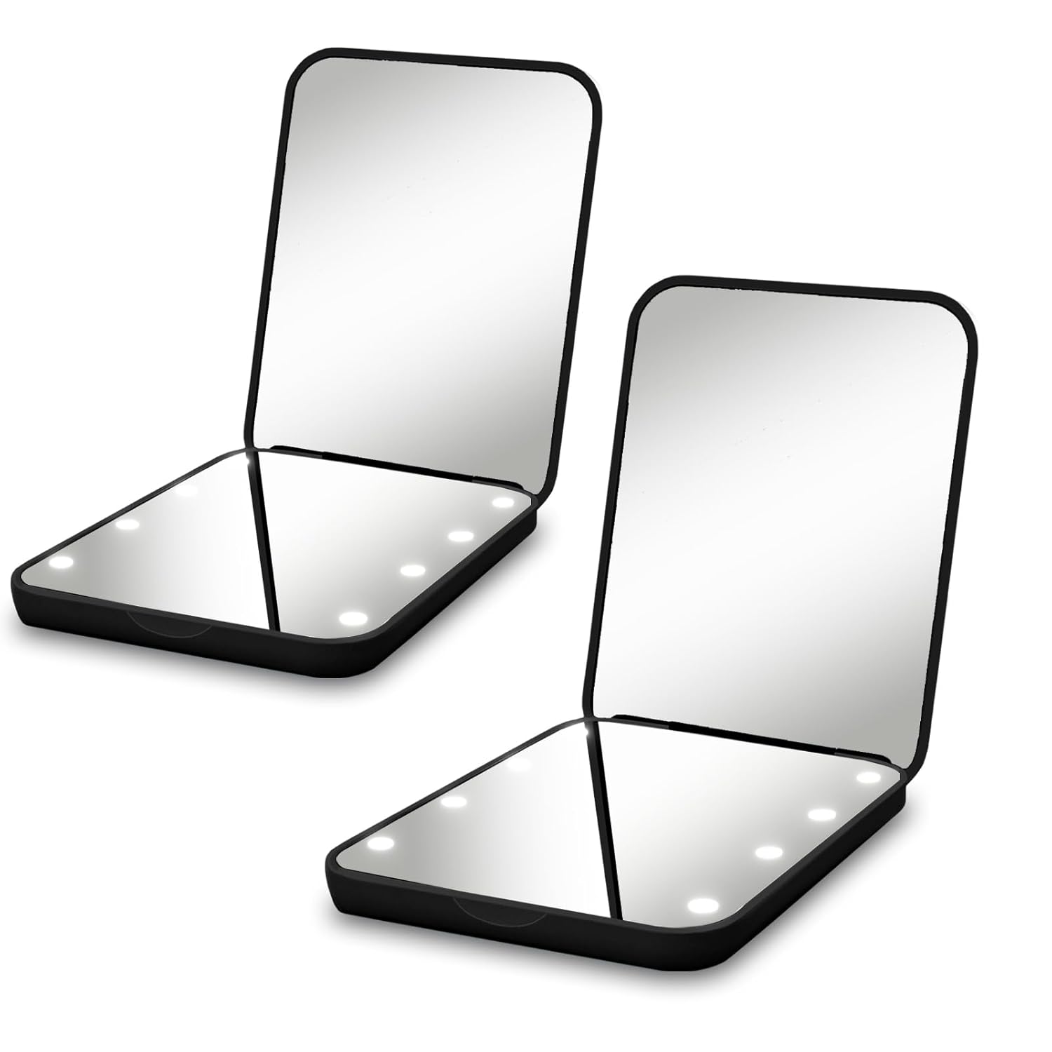 Compact Mirror, 1x/3x Magnifying LED Pocket Mirror, Small Lighted Travel Makeup Mirror for Purse, Handbag, Folding, Handheld, 2-Sided Mini Mirror with Lights for Women