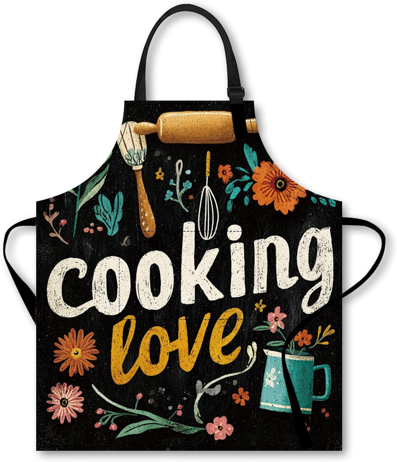 Nuxovilar Cute Cooking Kitchen Apron, 26.77 * 30.7 Inches, Essential for Kitchen Cooking, Baking, Festive Gatherings