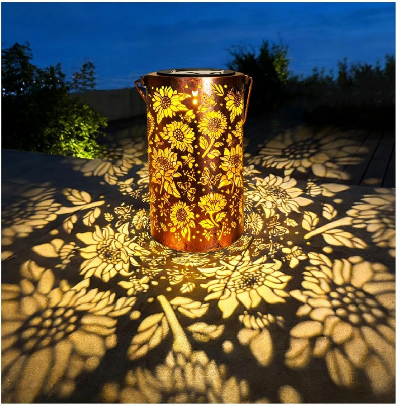 Lanterns Outdoor Sunflower Bee Butterfly
