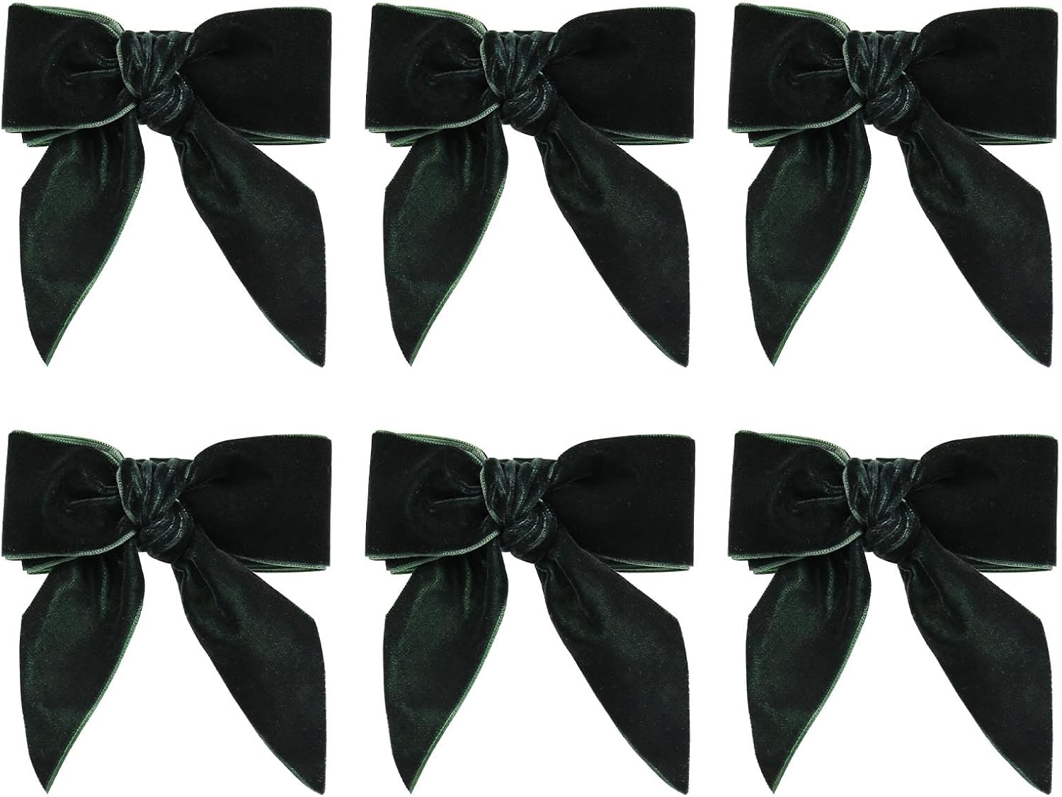 Christmas Napkin Rings Set of 12, Green Bow Napkin Rings Serviette, Chic Velvet Napkin Buckle for Xmas, Dinner Anniversary Wedding Holiday Dining Table Decor(Green Bow)