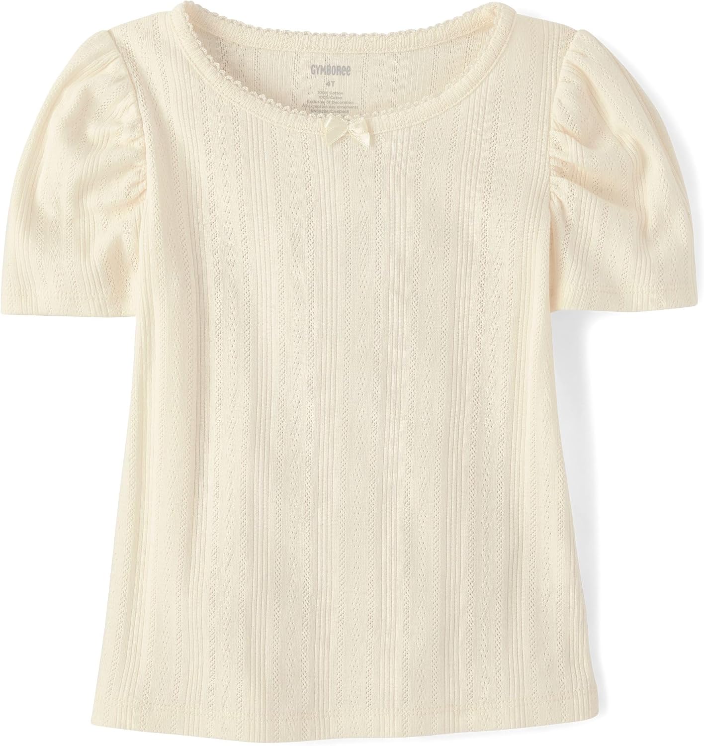 Gymboree Girls' and Toddler Short Sleeve Pointelle Tops