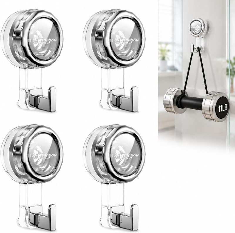 Nicespce Heavy Duty Suction Cup Hooks for Window Shower Glass Door