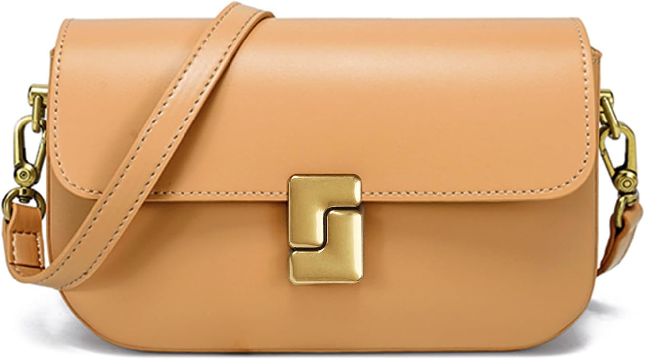 imeetu Genuine Leather Shoulder Bag for Women, Small Crossbody Bag