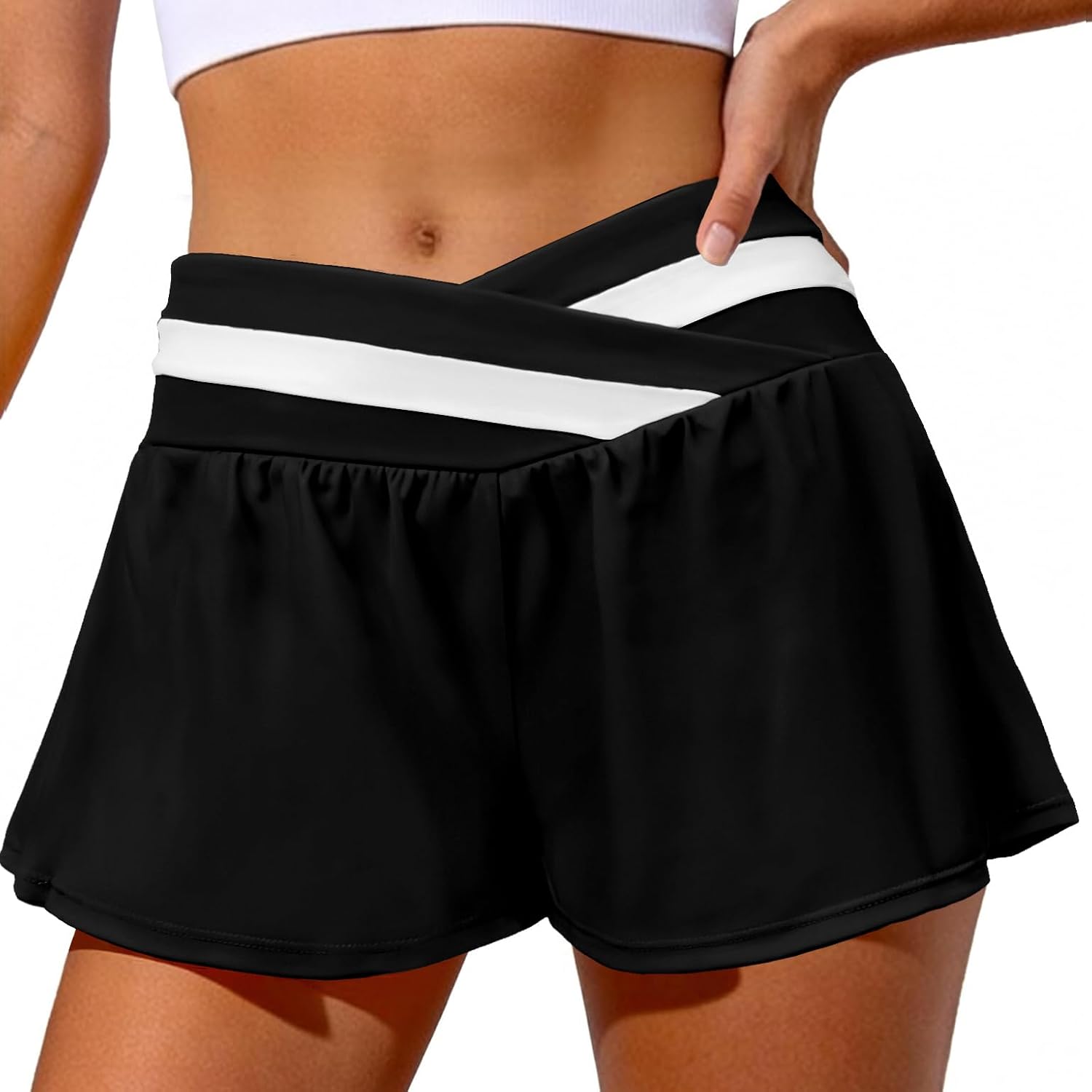 Black Women's Crossover Shorts