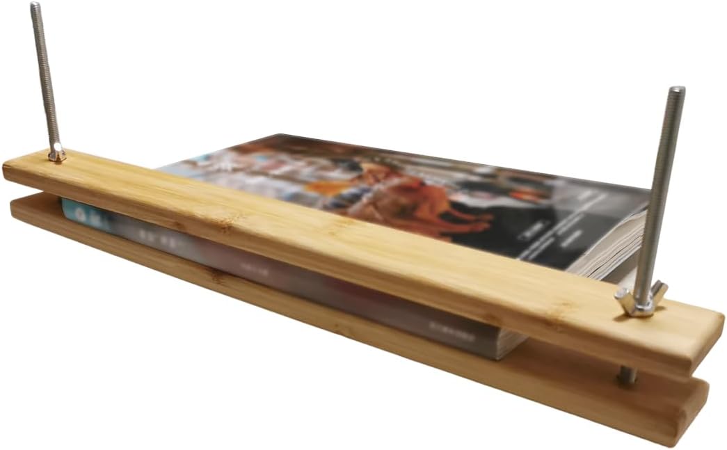 eZAKKA Large Bamboo Book Press for Bookbinding & Paper Flattening