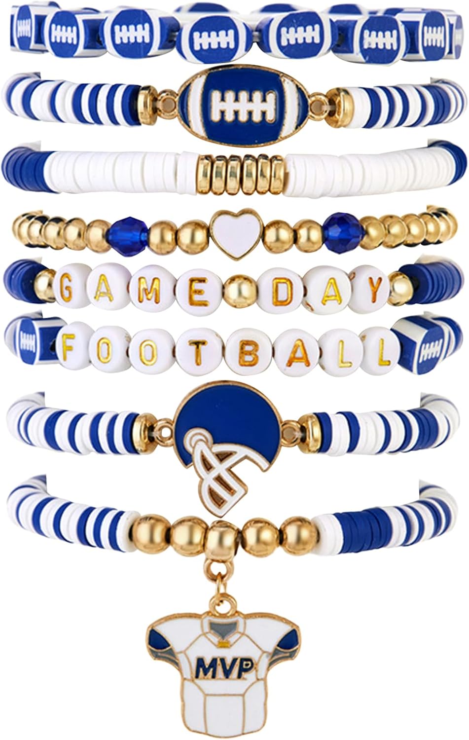 Hying American Football Bracelets for Sports Fans, Sports Bracelet Charm Jewelry Gifts for Football Athletes Cheerleader
