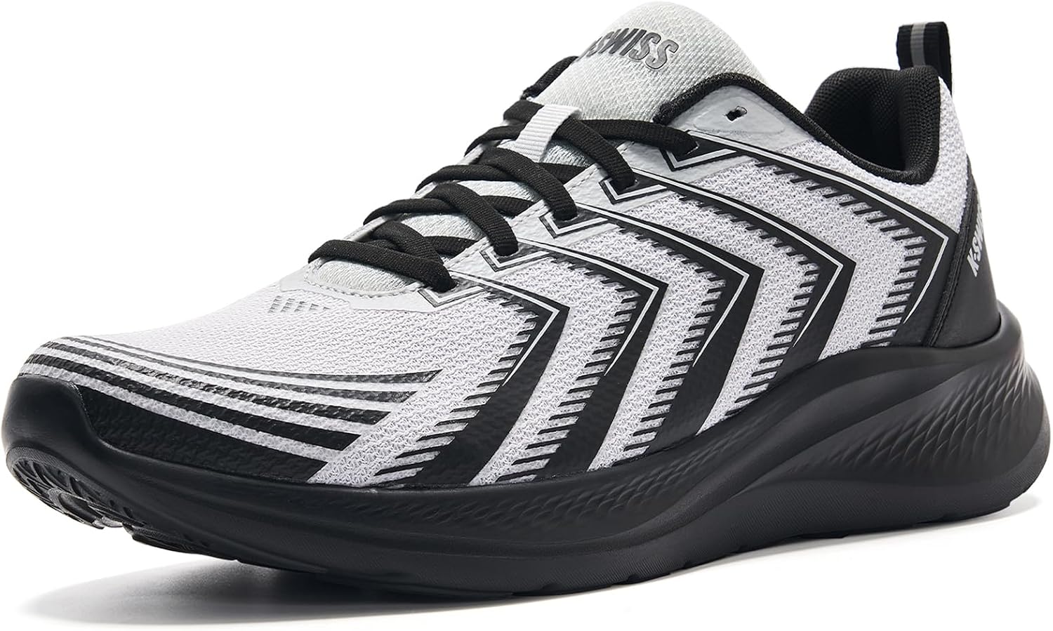 K-Swiss Men's Mellow Running Shoe - Lightweight Athletic Shoe for Jogging Walking Light Workouts Black/Grey 9