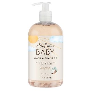 SheaMoisture Baby Wash and Shampoo for Baby Skin 100% Virgin Coconut Oil Cruelty Free Skin Care 13 oz