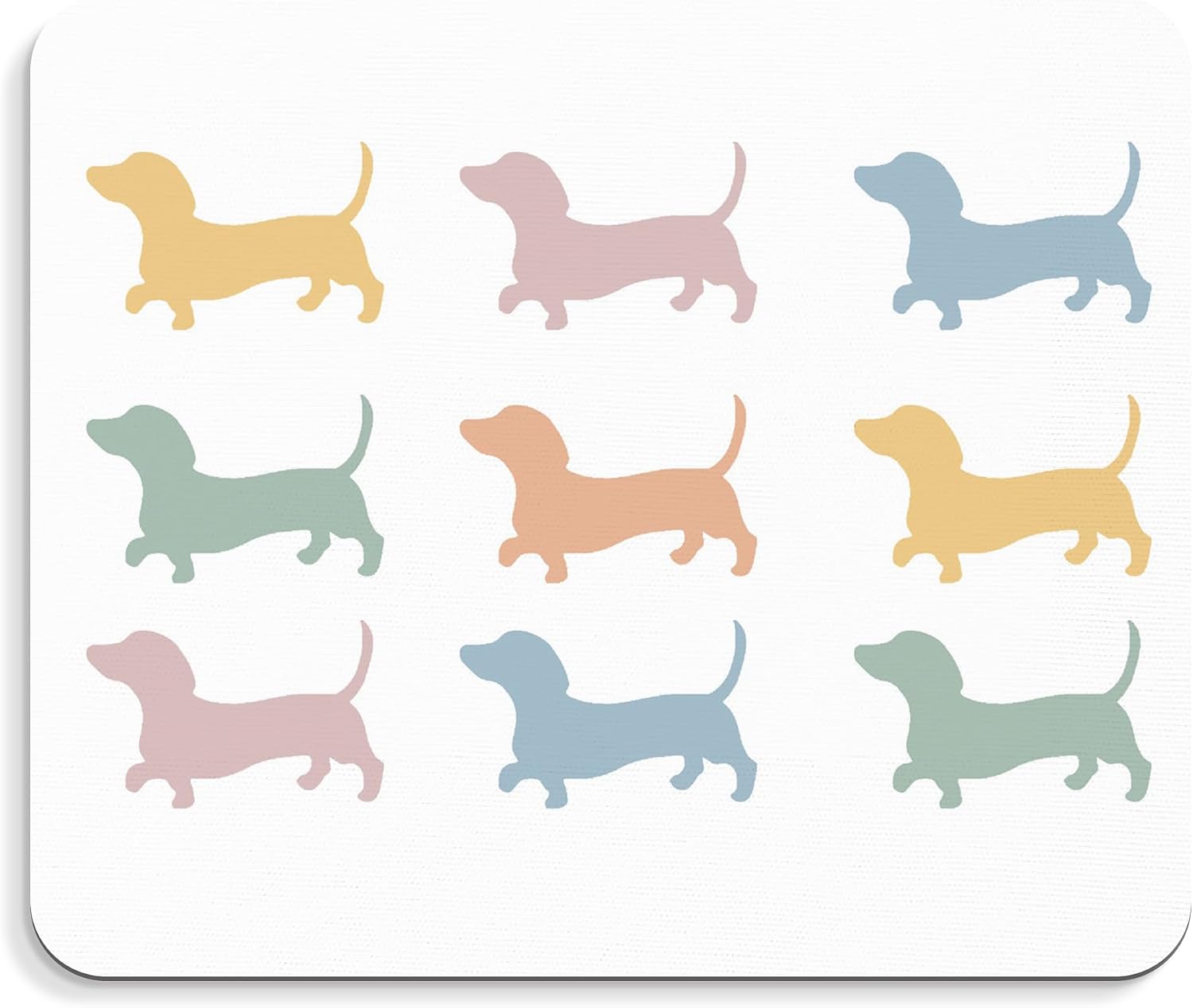 Cute Dachshund Mouse Pad - Cute Dog Office Decor Supplies Mousepad, Dachshund Decor Gifts for Women, Dog Lover and Coworker Gifts, 9.5x8 Inches