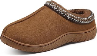 Men's Memory Foam Fuzzy Slippers Indoor Outdoor