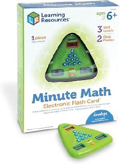 Learning Resources Minute Math Electronic Flash Card - Classroom Must Haves, Homeschool Supplies, Math Manipulatives, Multiplication Chart, Educational Toys for Toddlers, Back to School